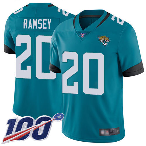 Jacksonville Jaguars #20 Jalen Ramsey Teal Green Alternate Youth Stitched NFL 100th Season Vapor Limited Jersey